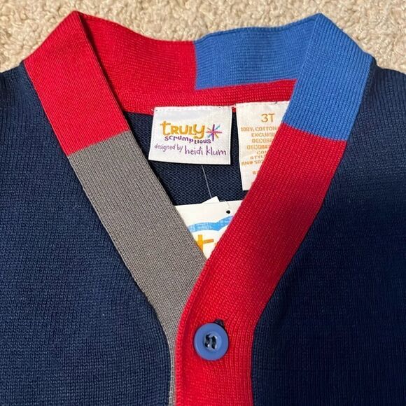 TRULY SCRUMPTIOUS BOYS SIZE 3 T CARDIGAN - Picture 2 of 4